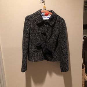 Mac and Mac short black tweed blazer